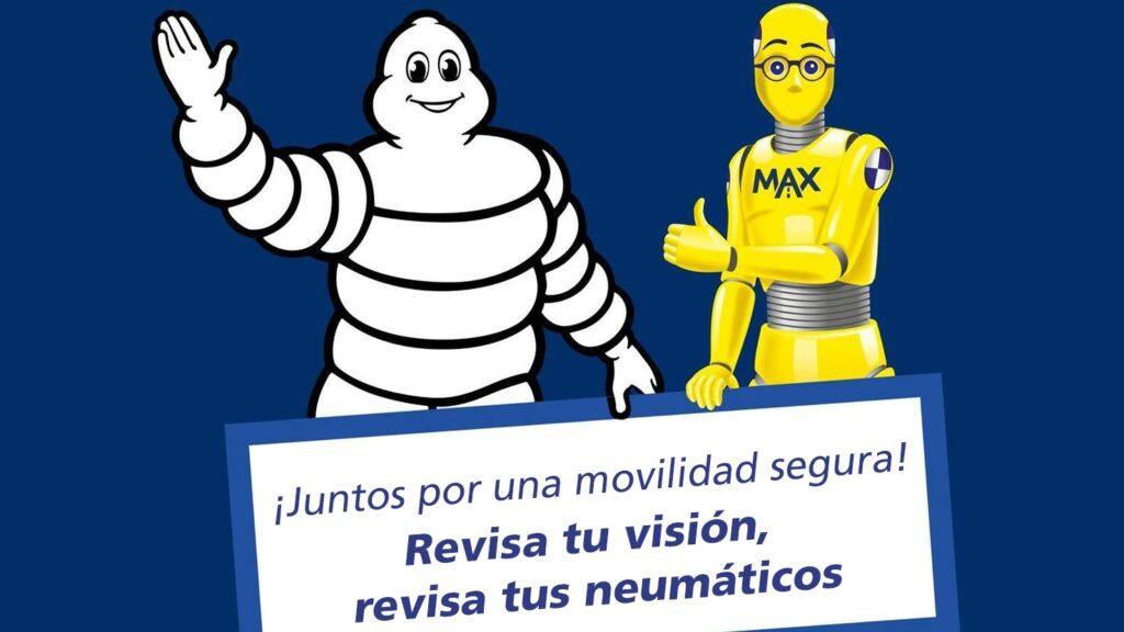 Cartel de la campaña "Por una movilidad segura" de Michelin y Essilor.