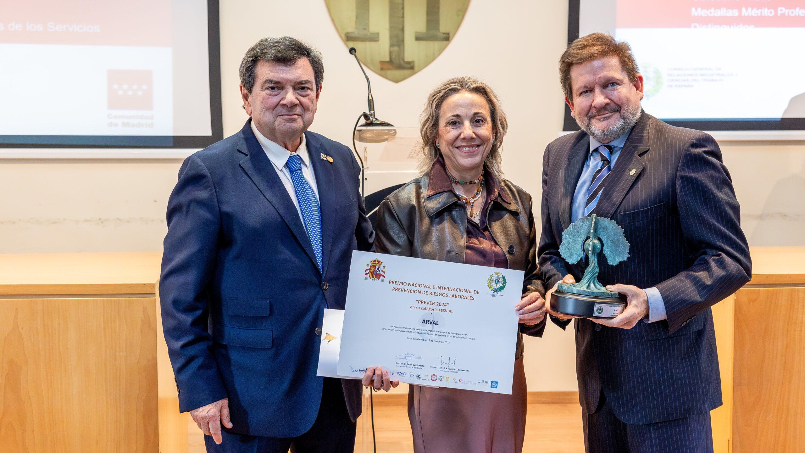 Entrega de premio Prever Fesvial a ARVAL